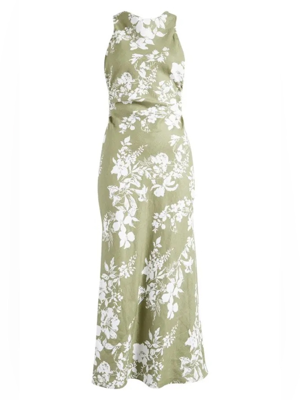 Reformation casette floral print linen maxi dress